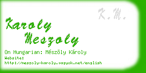 karoly meszoly business card